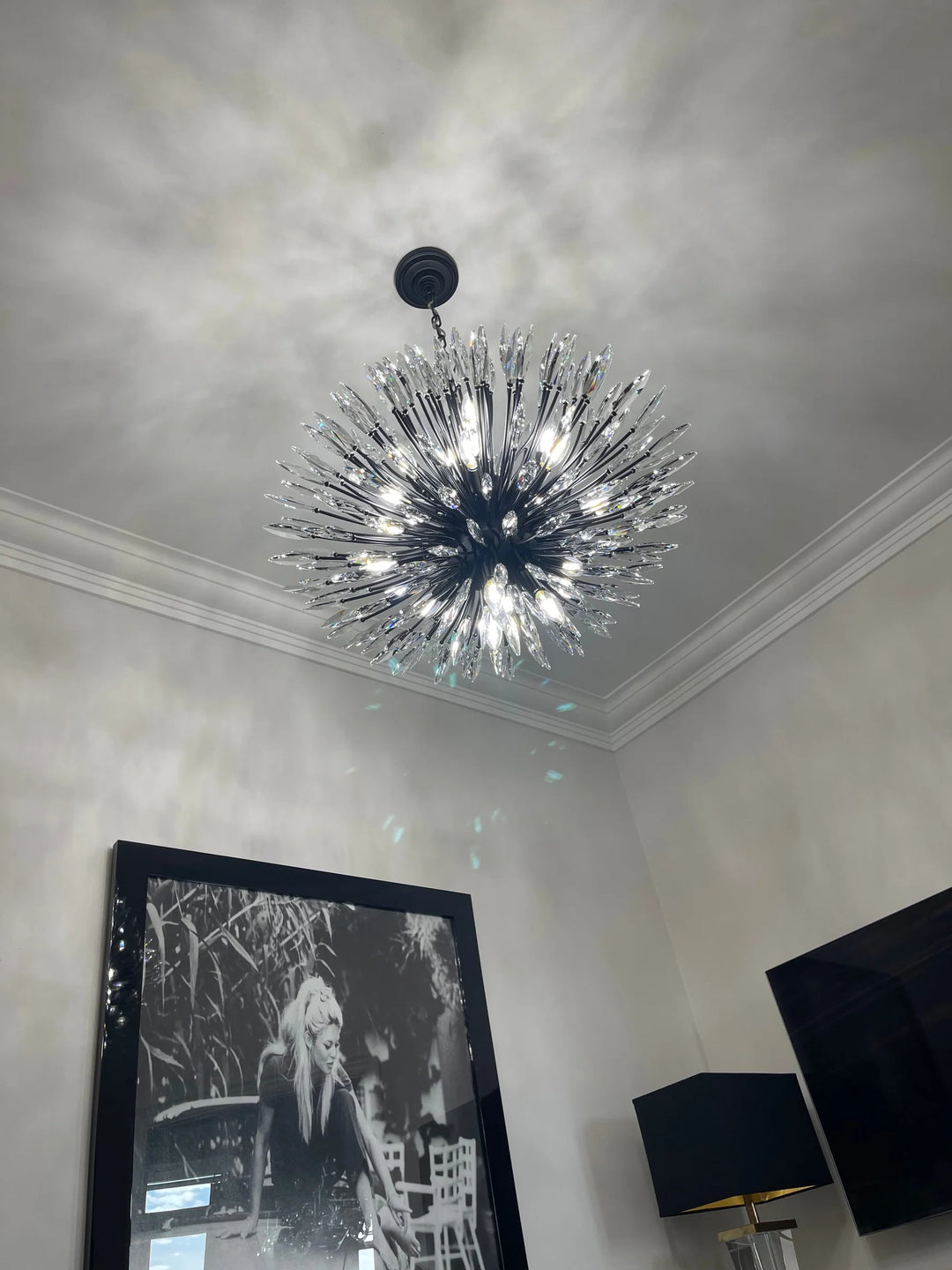 Levi Starburst Crystal Sputnik Chandelier