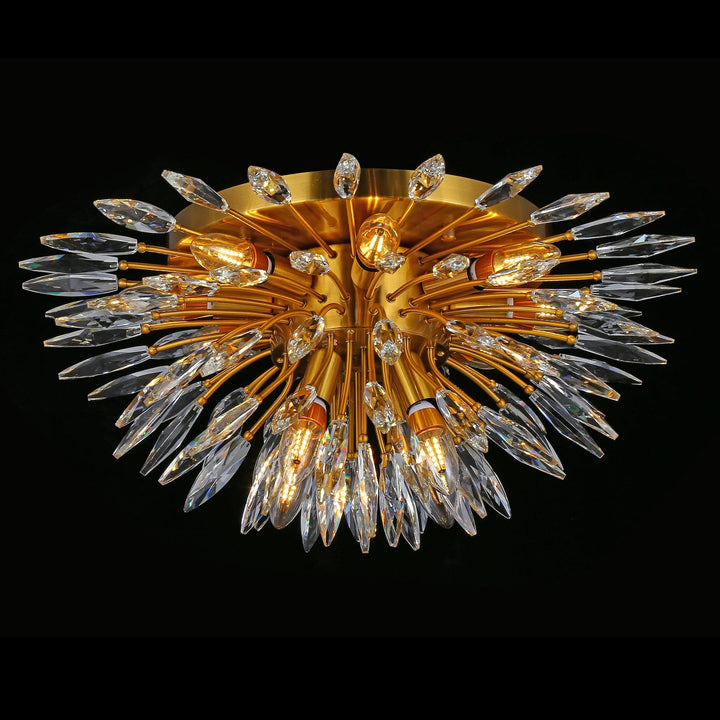 Levi Starburst Crystal Sputnik Flushmount