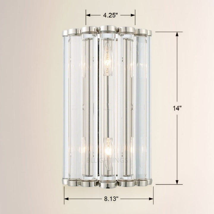 Lubby Langdon for Crystorama Elliot 2 Light Sconce