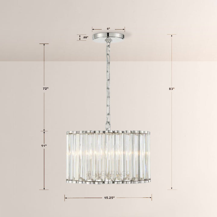 Lubby Langdon for Crystorama Elliot 4/6 Light Chandelier