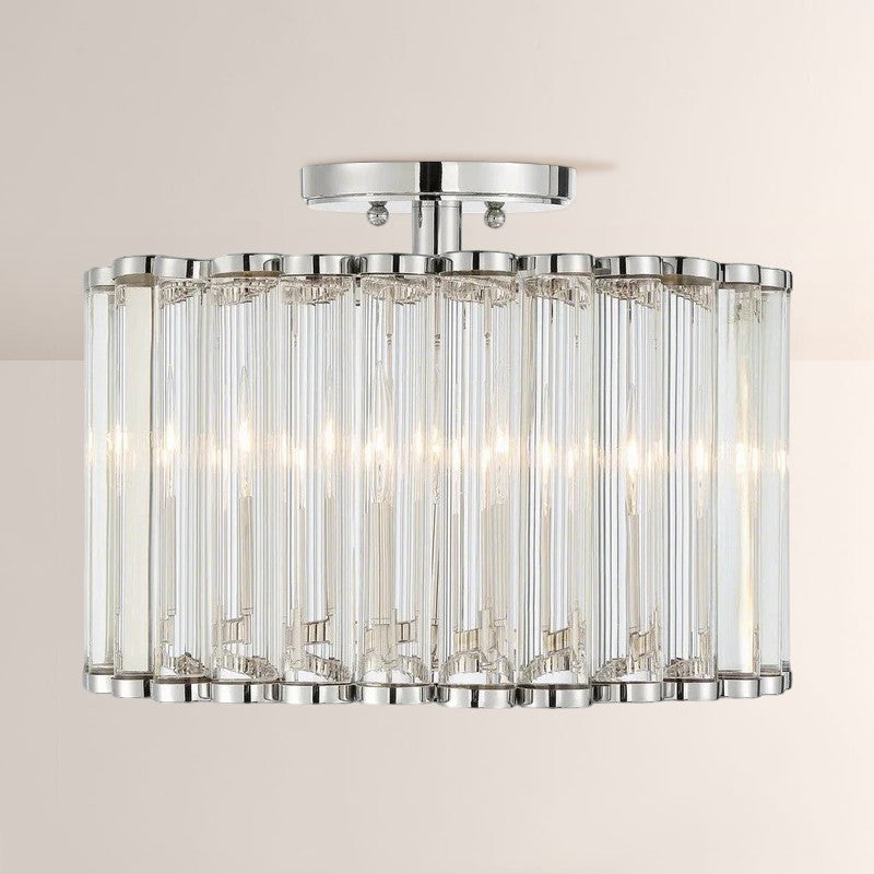 Lubby Langdon for Crystorama Elliot 4 Light Semi Flush Mount