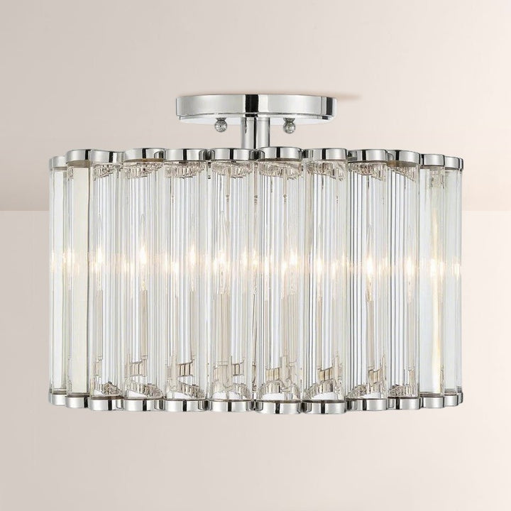 Lubby Langdon for Crystorama Elliot 4 Light Semi Flush Mount