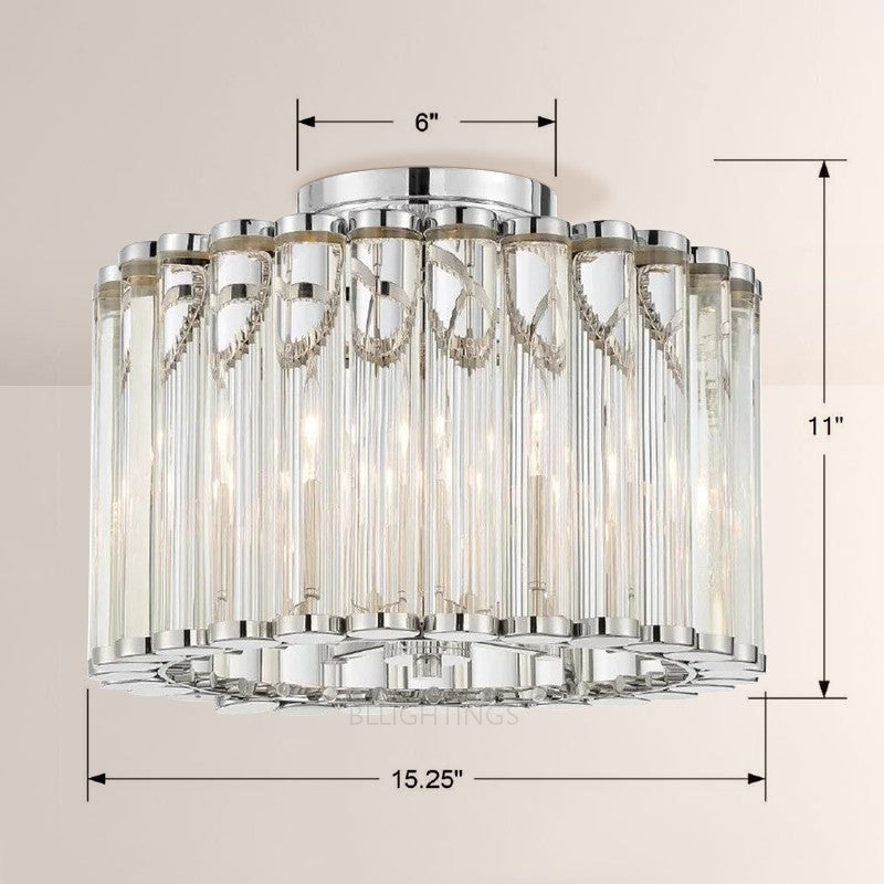 Lubby Langdon for Crystorama Elliot 4 Light Semi Flush Mount