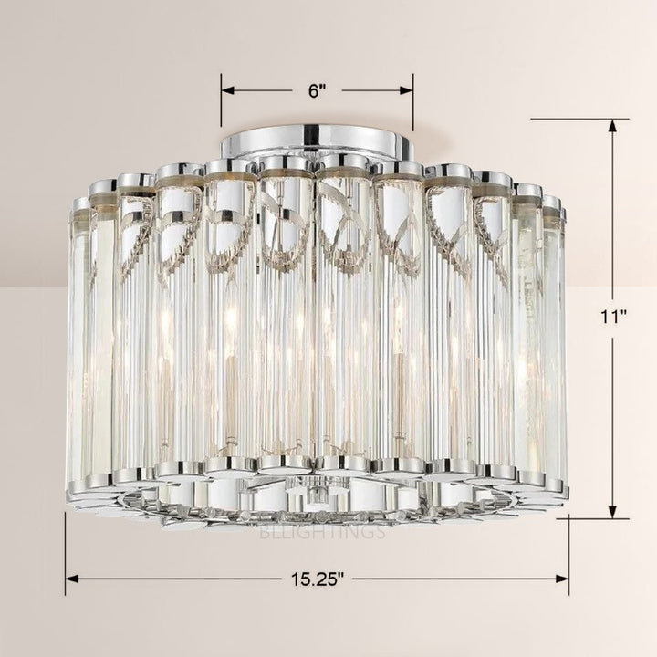 Lubby Langdon for Crystorama Elliot 4 Light Semi Flush Mount