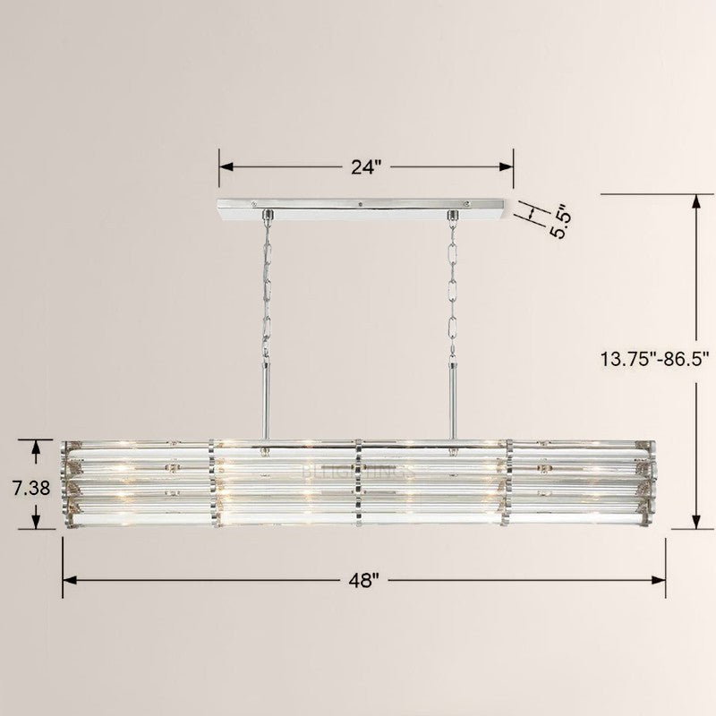 Lubby Langdon for Crystorama Elliot 6 Light Chandelier 48"W
