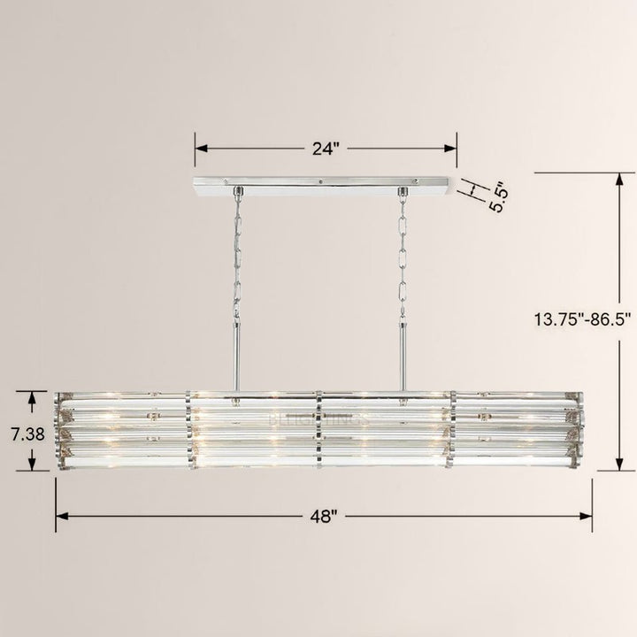 Lubby Langdon for Crystorama Elliot 6 Light Chandelier 48"W