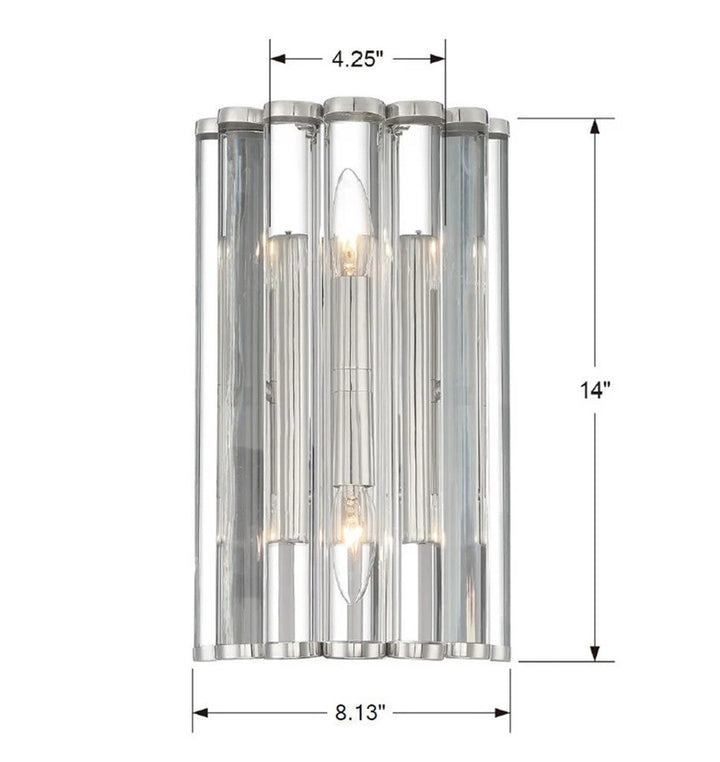 Lubby Langdon for Crystorama Elliot 2 Light Sconce