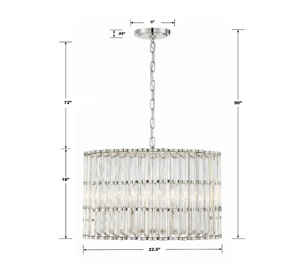 Lubby Langdon for Crystorama Elliot 4/6 Light Chandelier