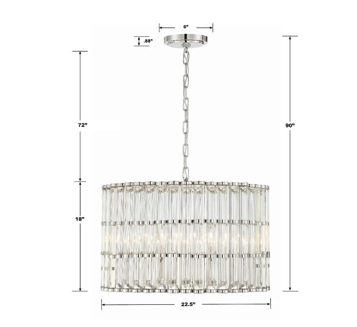 Lubby Langdon for Crystorama Elliot 4/6 Light Chandelier