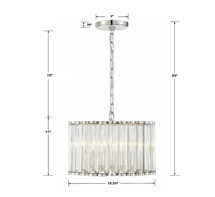 Lubby Langdon for Crystorama Elliot 4/6 Light Chandelier