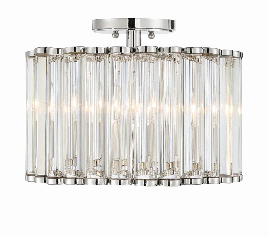 Lubby Langdon for Crystorama Elliot 4 Light Semi Flush Mount