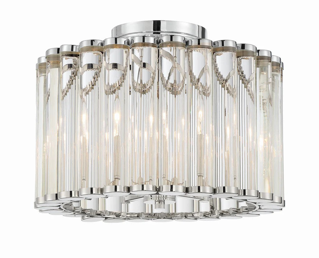Lubby Langdon for Crystorama Elliot 4 Light Semi Flush Mount
