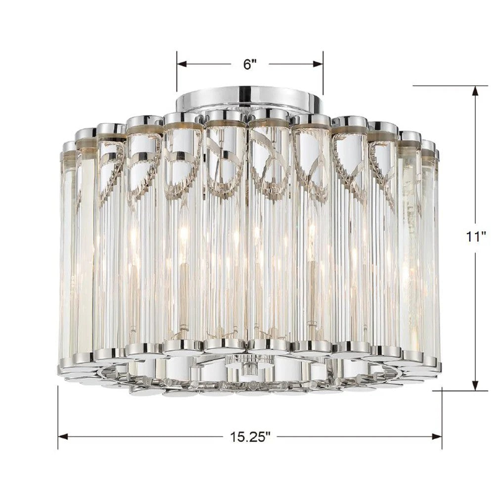 Lubby Langdon for Crystorama Elliot 4 Light Semi Flush Mount