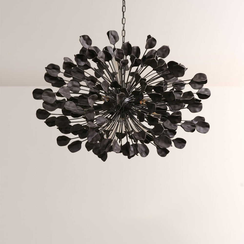 Lunaria Ceramic Leaves Chandelier 42"D