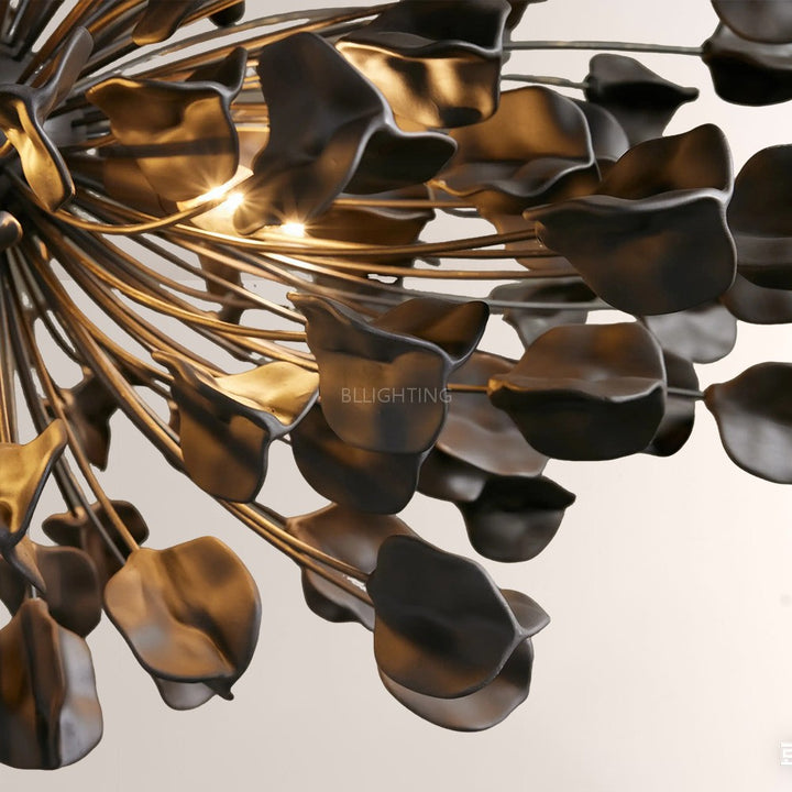 Lunaria Ceramic Leaves Chandelier 42"D