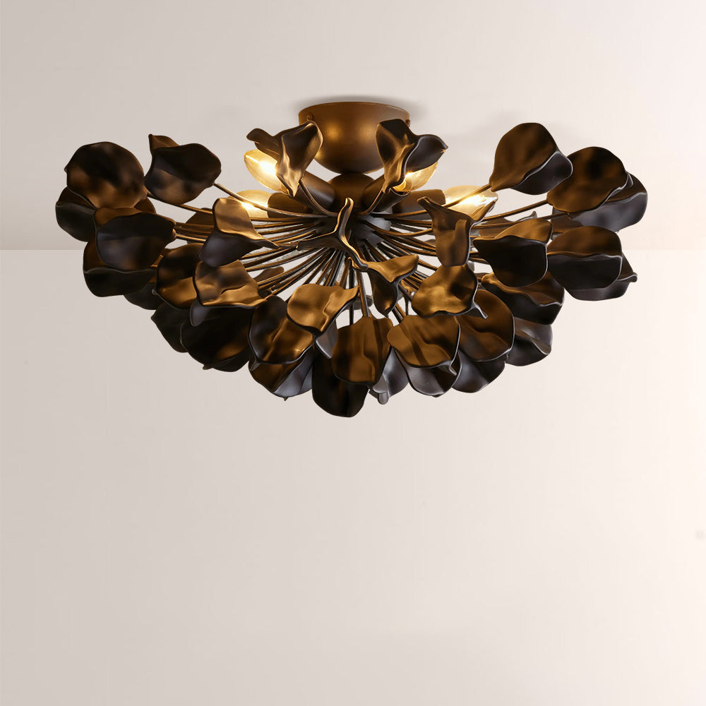 Lunaria Ceramic Leaves Flush Mount