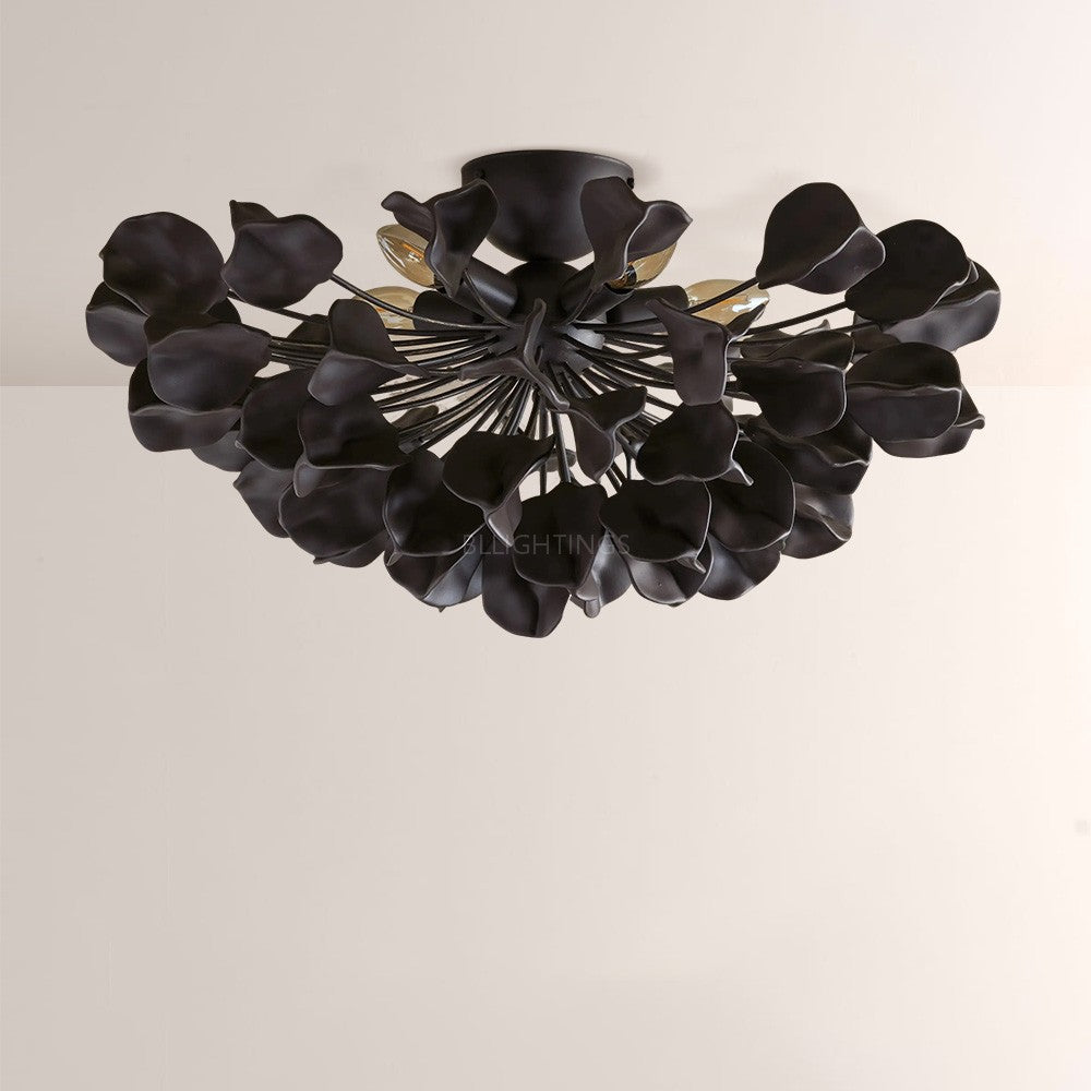 Lunaria Ceramic Leaves Flush Mount