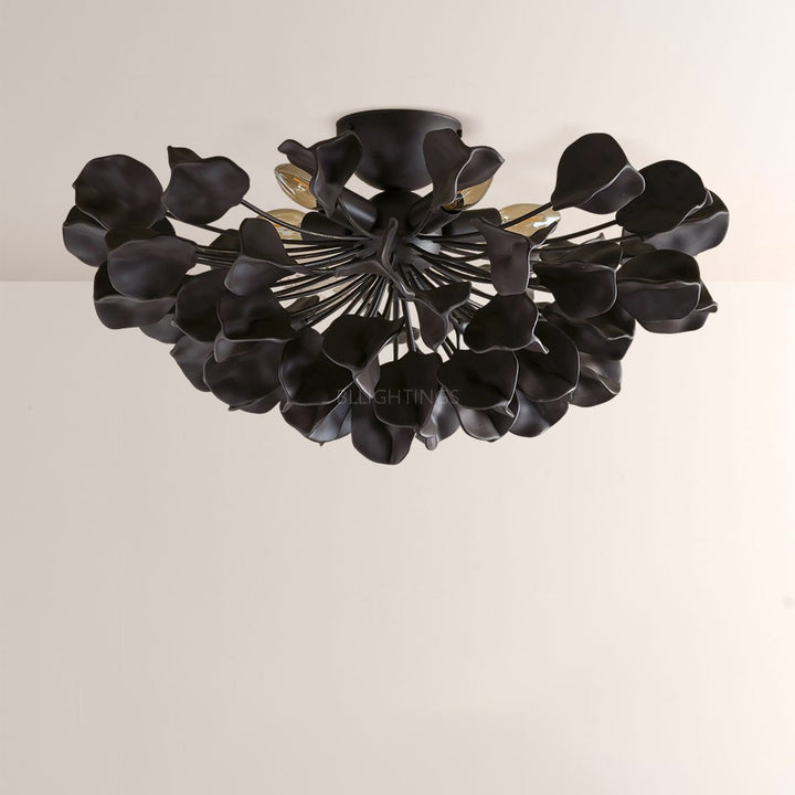 Lunaria Ceramic Leaves Flush Mount