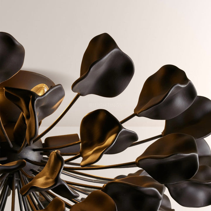 Lunaria Ceramic Leaves Flush Mount