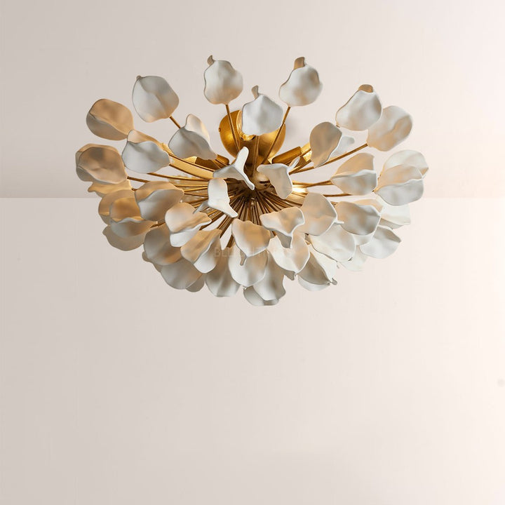 Lunaria Ceramic Leaves Flush Mount