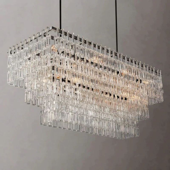 Maggie 3-Tier Rectangle  Living Room Chandelier 60"