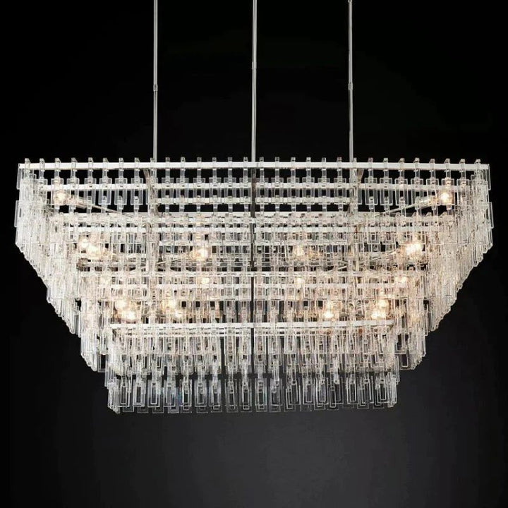 Maggie 4-Tier Rectangle Living Room Chandelier 72"