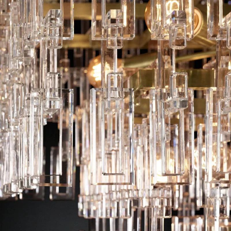 Maggie 4-Tier Rectangle Living Room Chandelier 72"