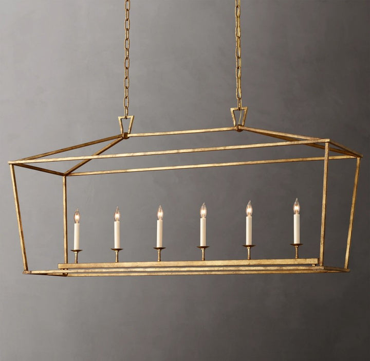 Marcus Openwork Rectangular Chandelier 54"