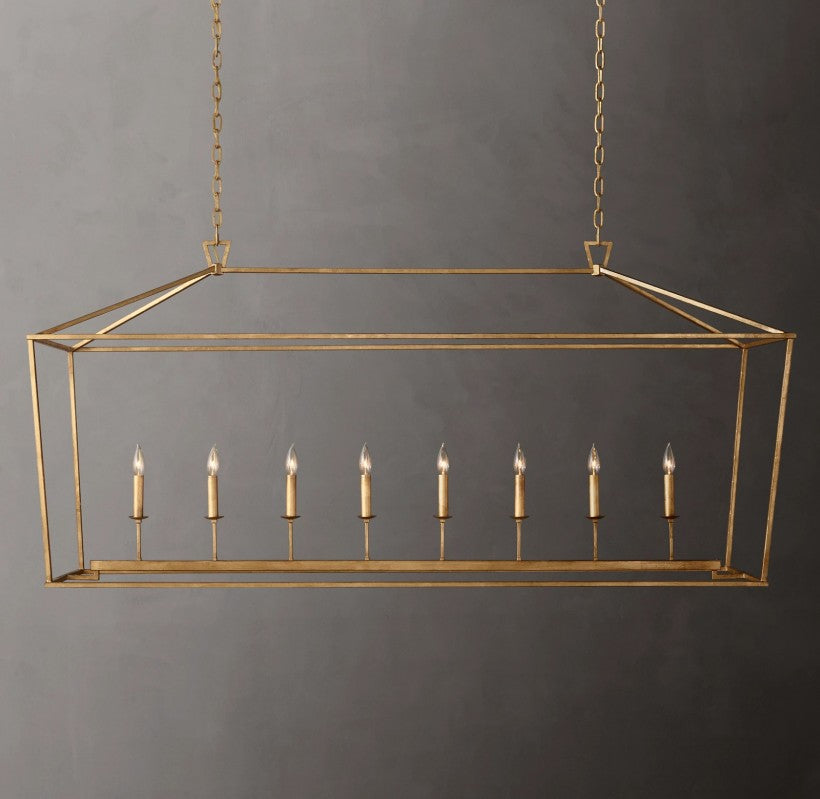 Marcus Openwork Rectangular Chandelier 72"