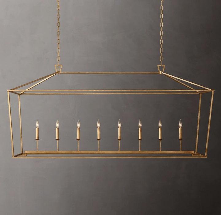 Marcus Openwork Rectangular Chandelier 72"