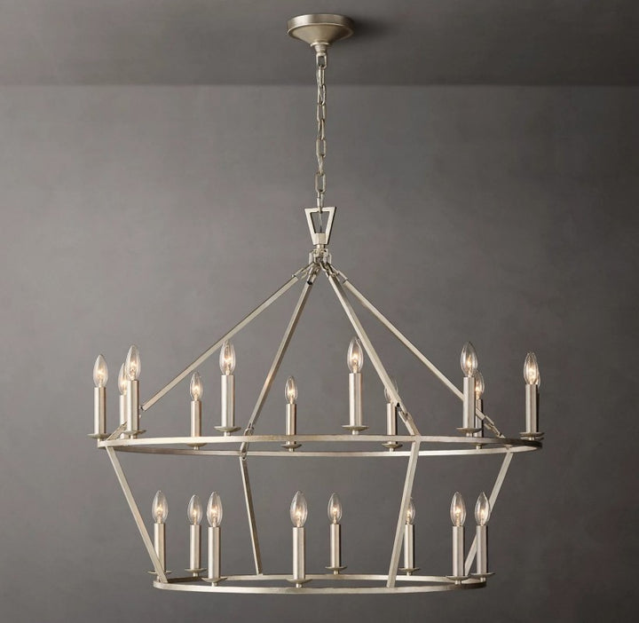 Marcus Openwork Two-Tier Round Chandelier 40"