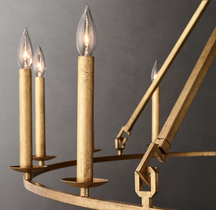 Marcus Openwork Two-Tier Round Chandelier 40"