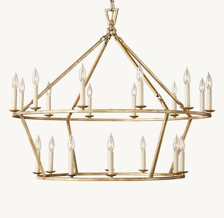 Marcus Openwork Two-Tier Round Chandelier 40"