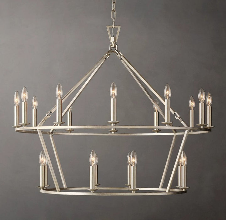 Marcus Openwork Two-Tier Round Chandelier 40"
