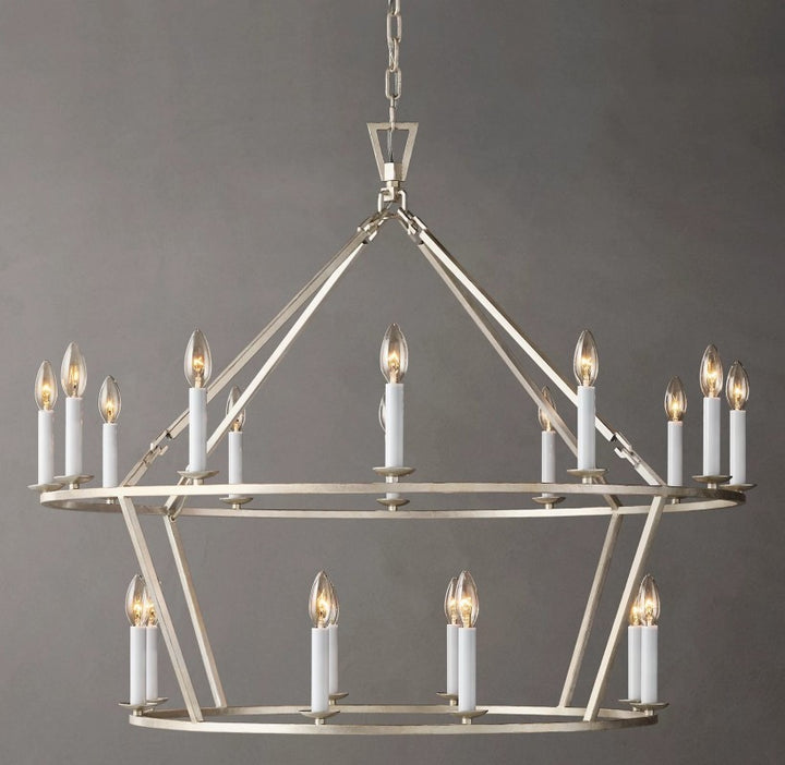 Marcus Openwork Two-Tier Round Chandelier 40"