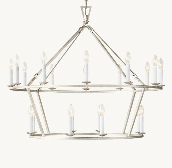 Marcus Openwork Two-Tier Round Chandelier 40"