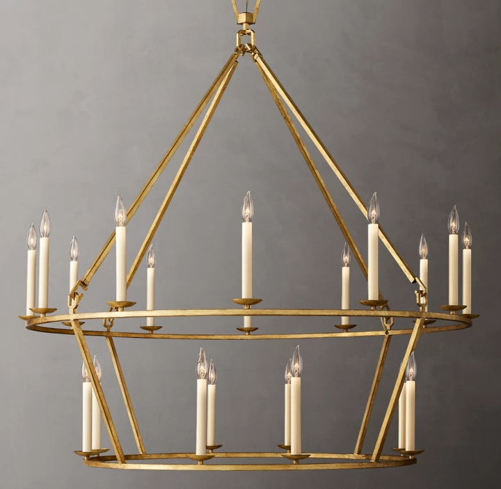 Marcus Openwork Two-Tier Round Chandelier 50"