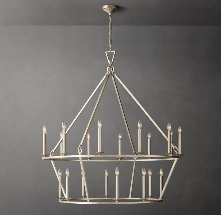 Marcus Openwork Two-Tier Round Chandelier 50"