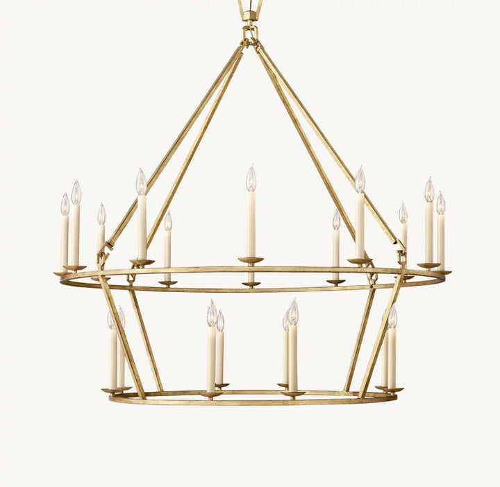 Marcus Openwork Two-Tier Round Chandelier 50"