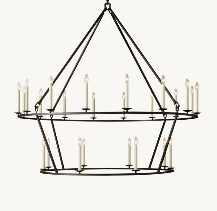 Marcus Openwork Two-Tier Round Chandelier 62"