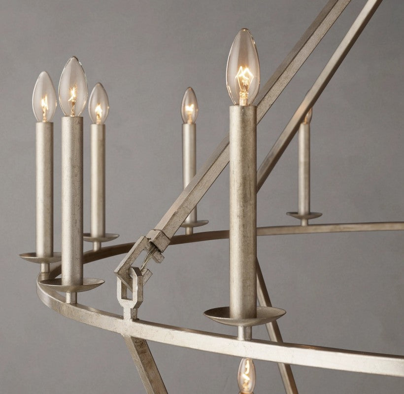 Marcus Openwork Two-Tier Round Chandelier 62"