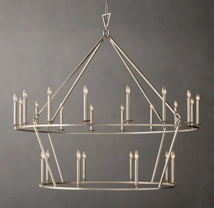 Marcus Openwork Two-Tier Round Chandelier 62"