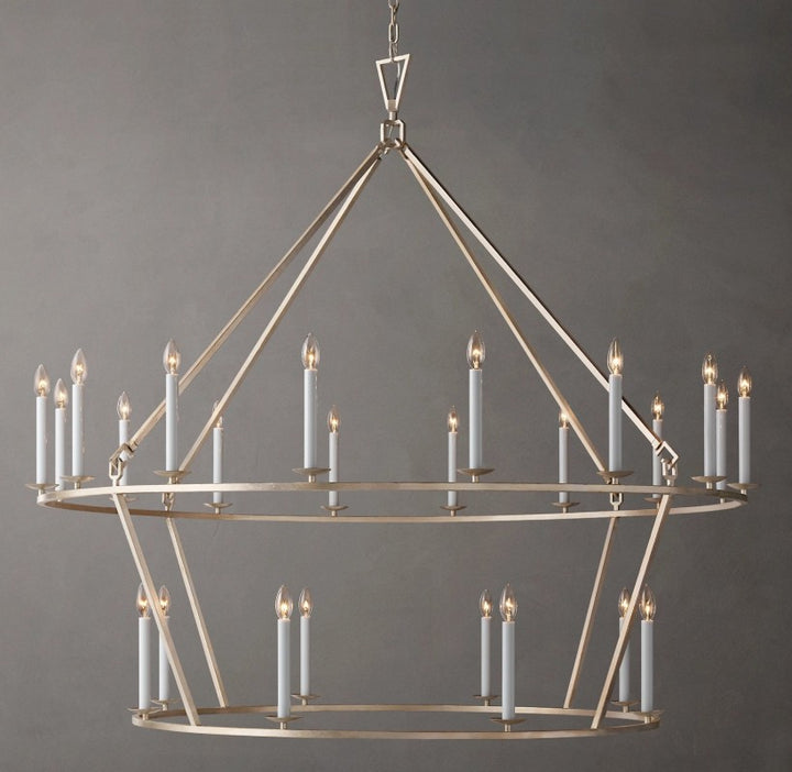 Marcus Openwork Two-Tier Round Chandelier 62"