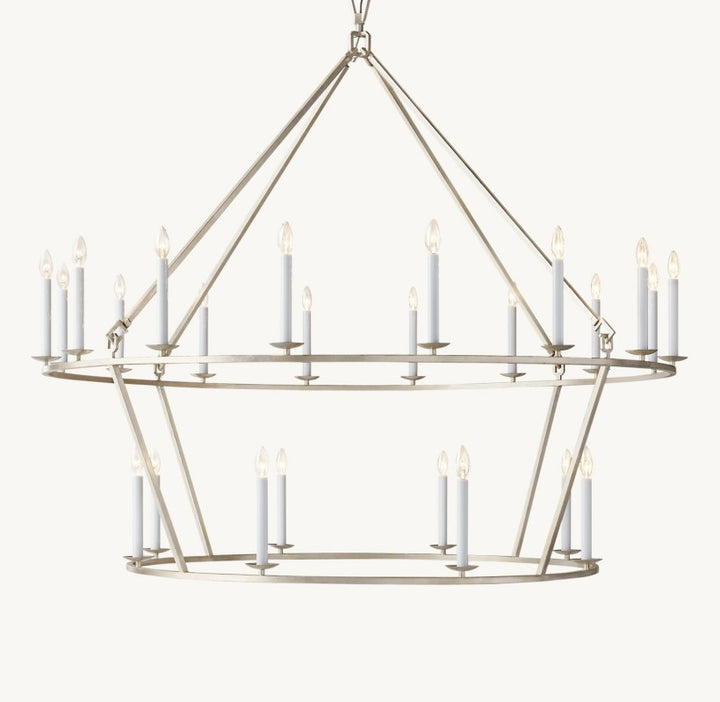Marcus Openwork Two-Tier Round Chandelier 62"