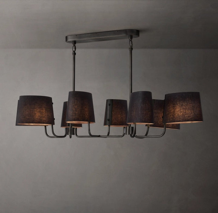 Marina Linear Fabric Chandelier 54"