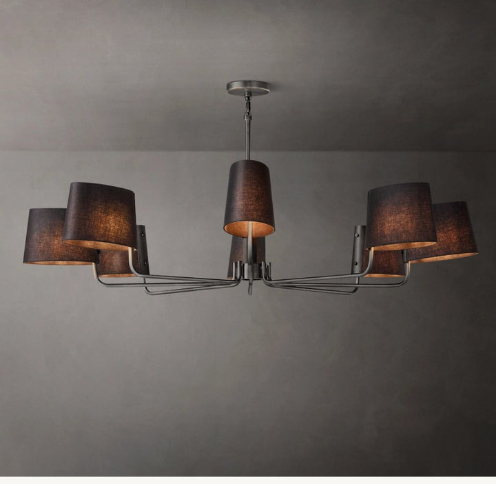 Marina Round Fabric Chandelier 60"
