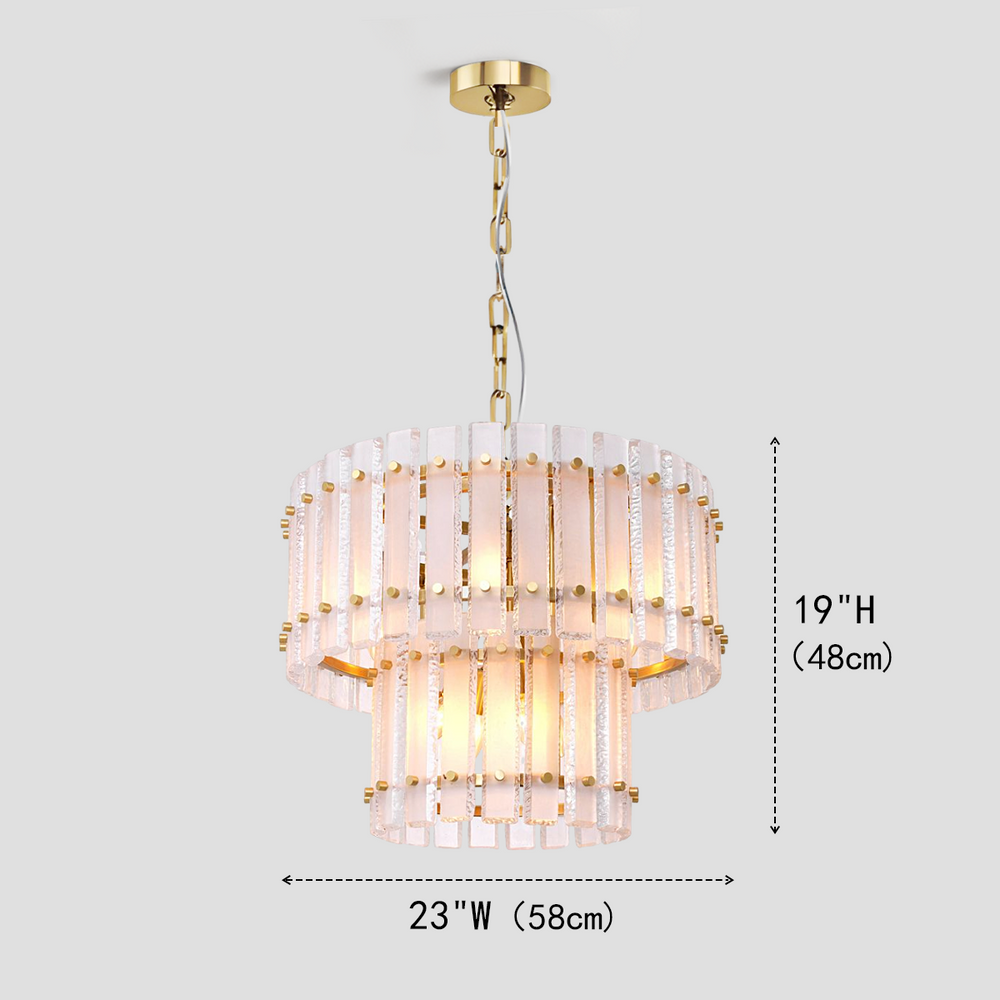 Mervice Classical Round Glass Chandelier