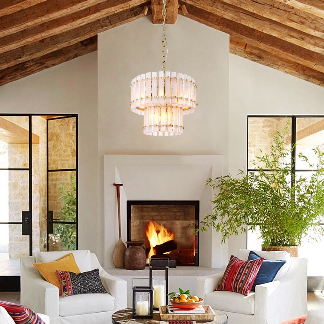 Mervice Classical Round Glass Chandelier