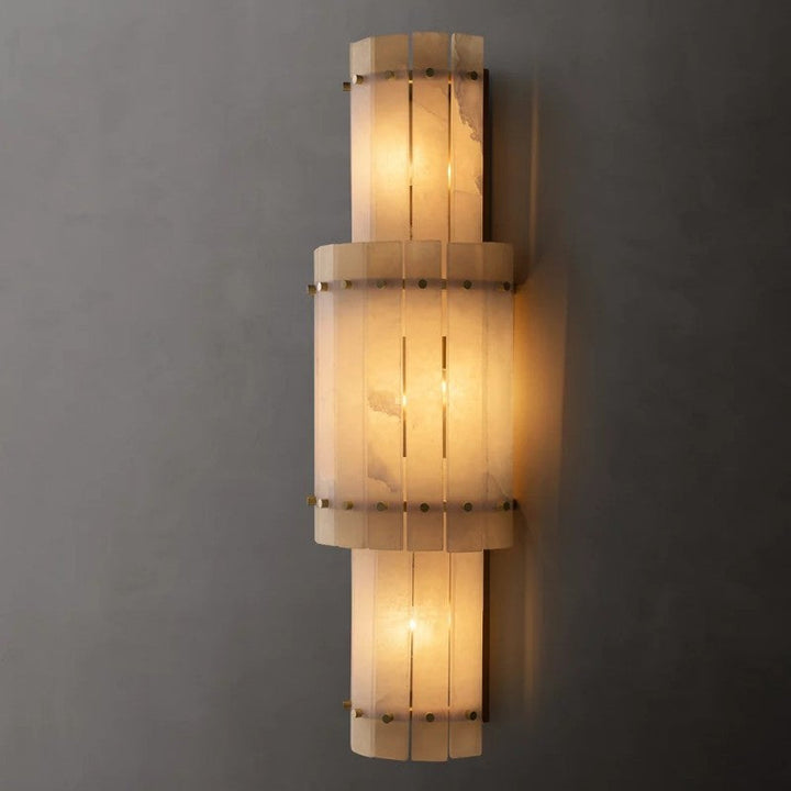 Mervin Alabaster Grand Round Sconce