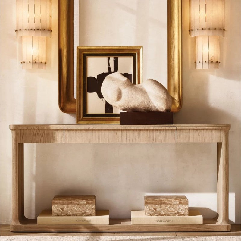 Mervin Alabaster Grand Round Sconce